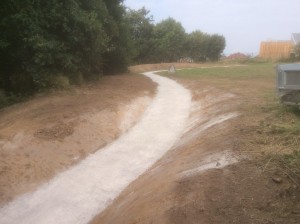 Lime stone foot ways